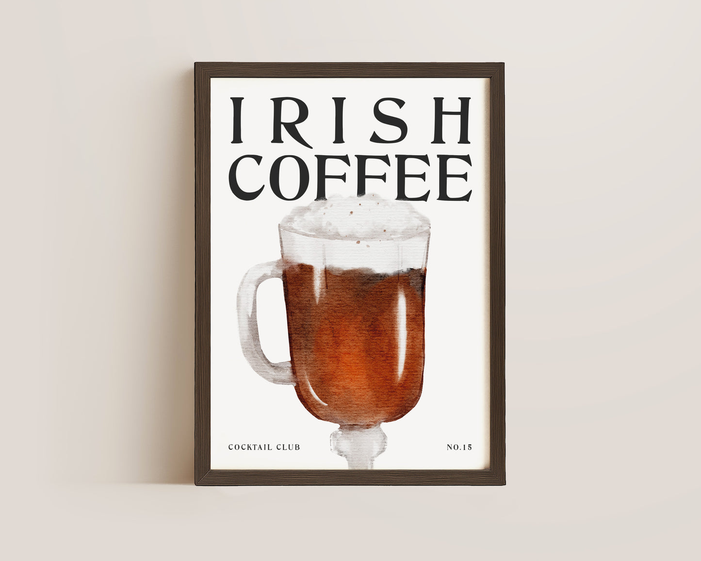 Irish Coffee Cocktail Print