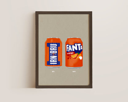 Irn Bru & Fanta Orange Print