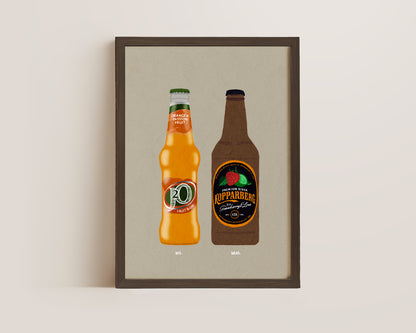 J20 Orange & Strawberry Lime Kopparberg Print