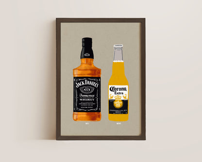Jack Daniel's & Corona Print