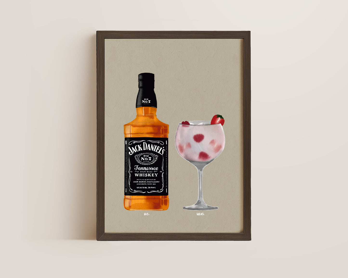 Jack Daniel's & Pink Gin Print