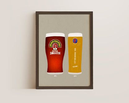 John Smith's & Fosters Print