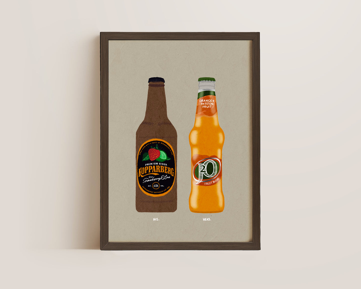 Strawberry Lime Kopparberg & J20 Orange Print