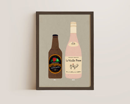 Strawberry Lime Kopparberg & Chicken Wine Print