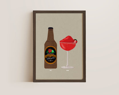 Strawberry Lime Kopparberg & Frozen Strawberry Daiquiri Print