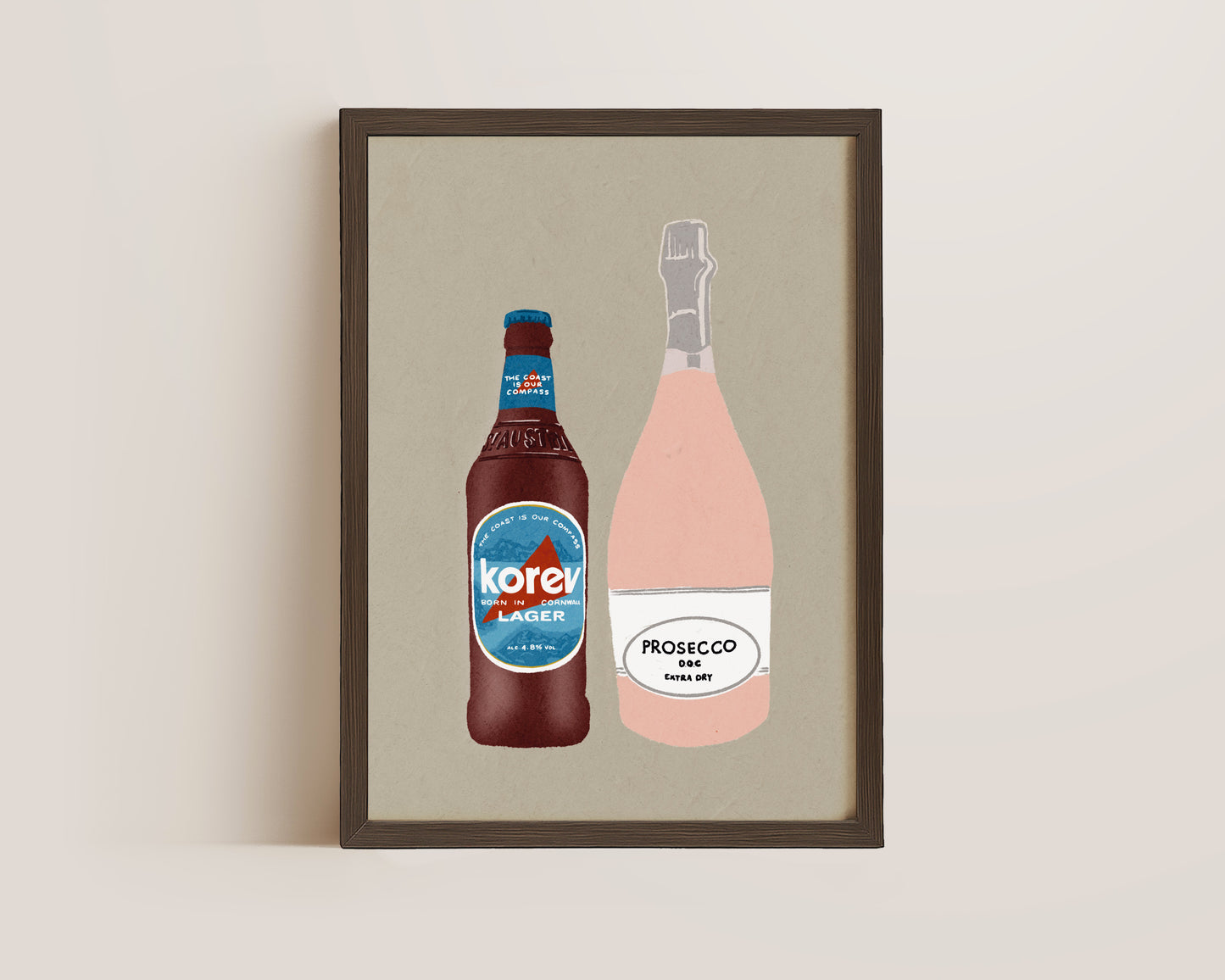 Korev Beer & Pink Prosecco Print