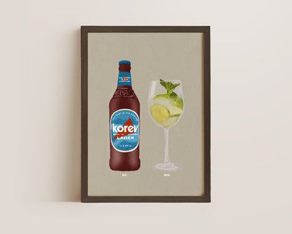 Korev Beer & Hugo Spritz Print
