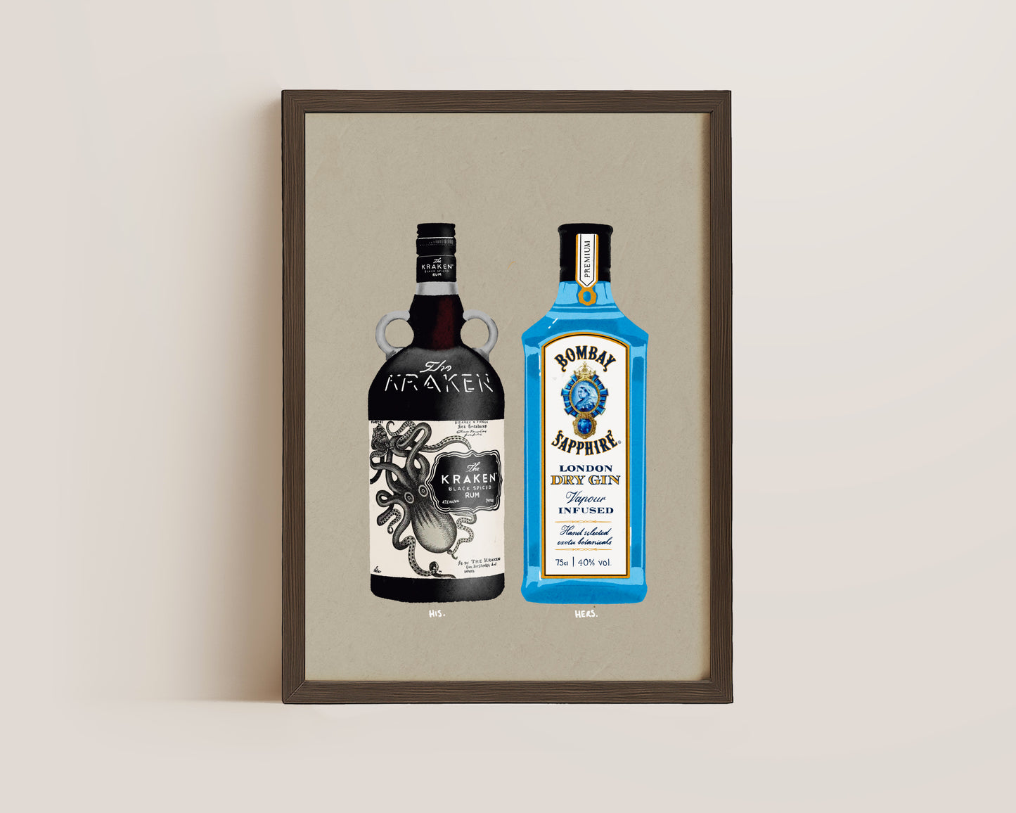 Kraken & Bombay Sapphire Print