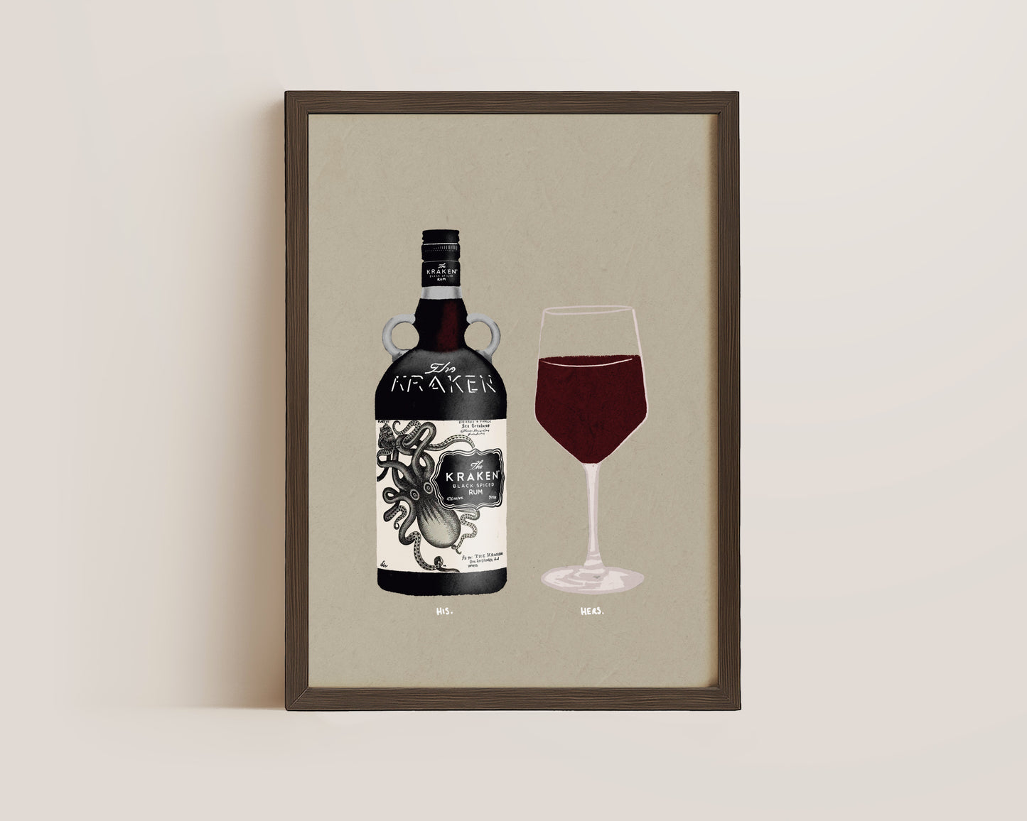 Kraken & Red Wine Print