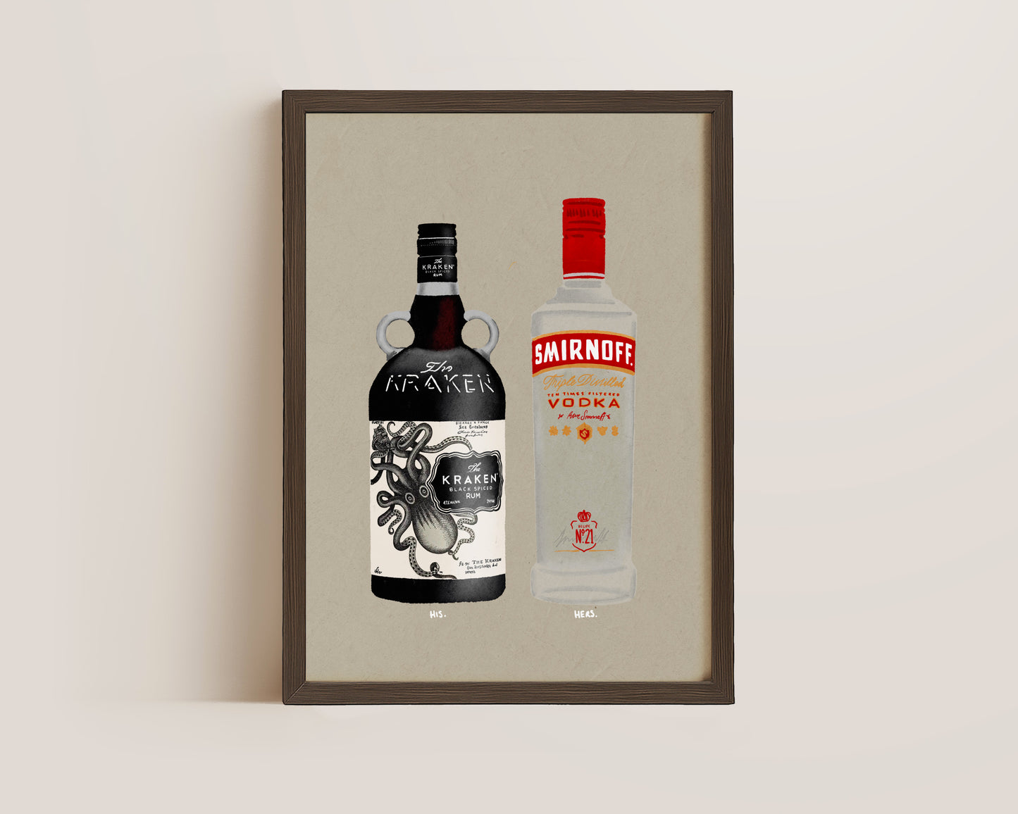 Kraken & Smirnoff Vodka Print