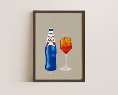 Kronenburg Blanc & Aperol Spritz Print