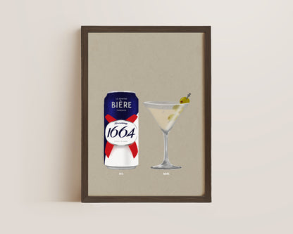 Kronenbourg Can & Dirty Martini Print