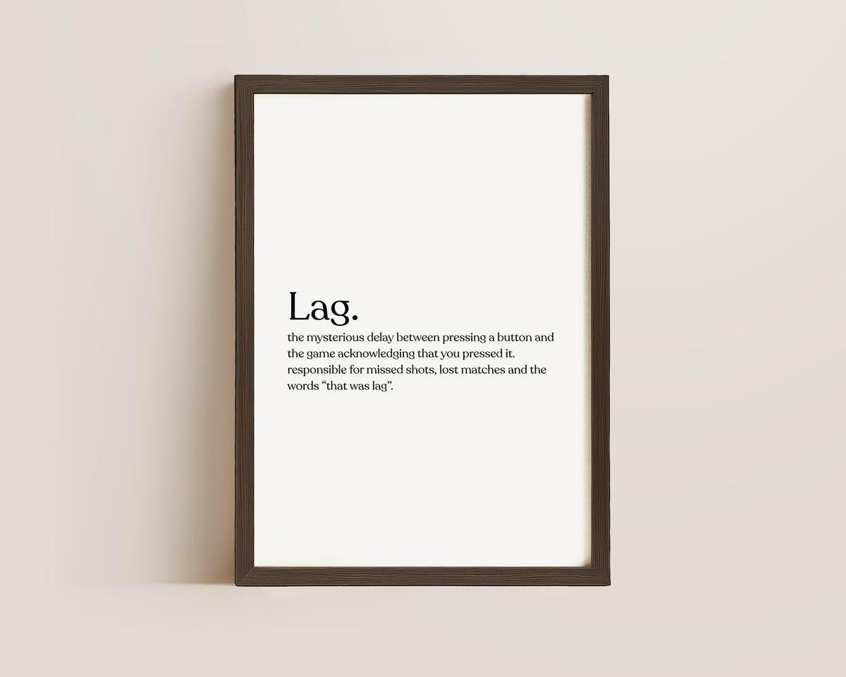 Lag Definition Print