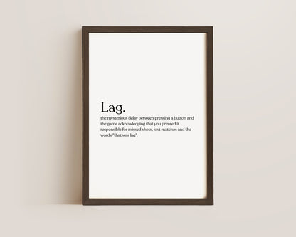 Lag Definition Print