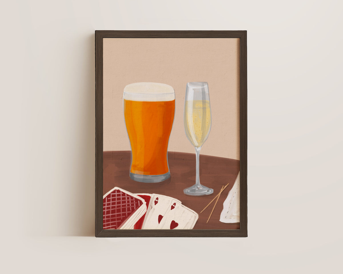 Lager & Prosecco Date Night Print