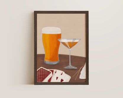 Lager & Pornstar Martini Date Night Print