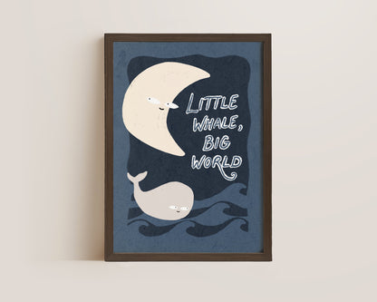 Little Whale Big World Print