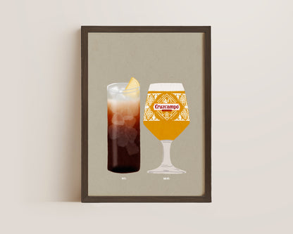 Long Island Iced Tea & Cruzcampo Print