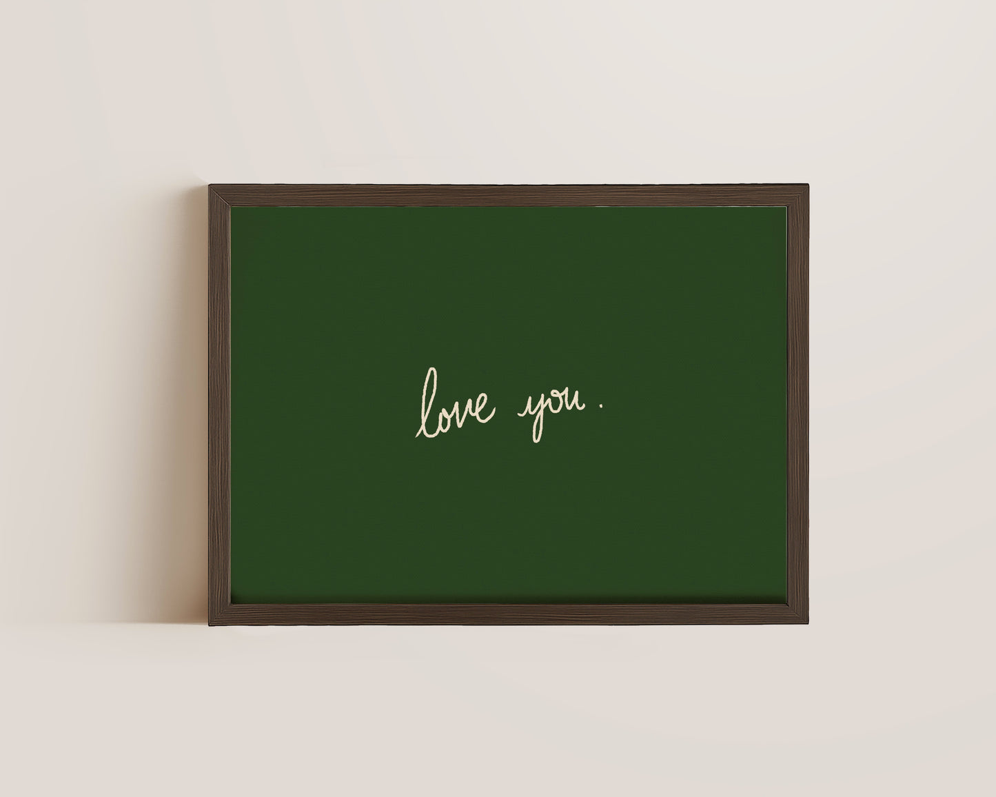 Love You Green Print