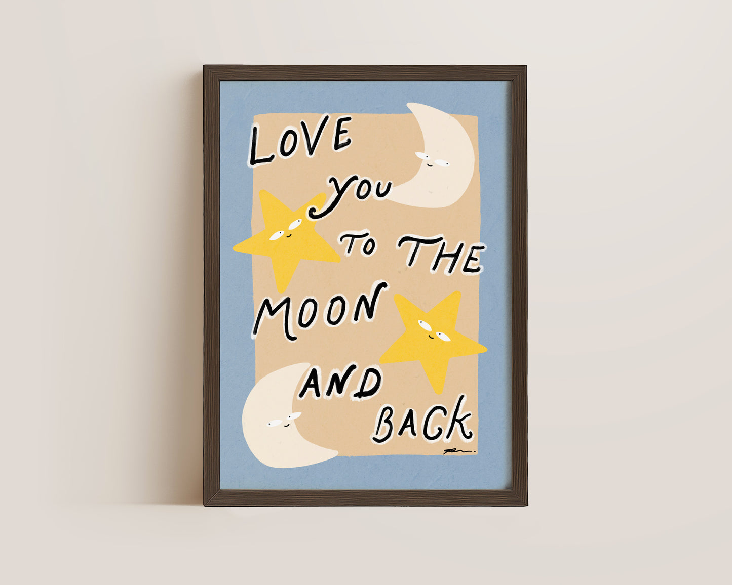 To The Moon And Back Print