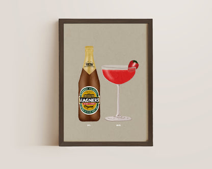 Magners & Strawberry Daiquiri Print