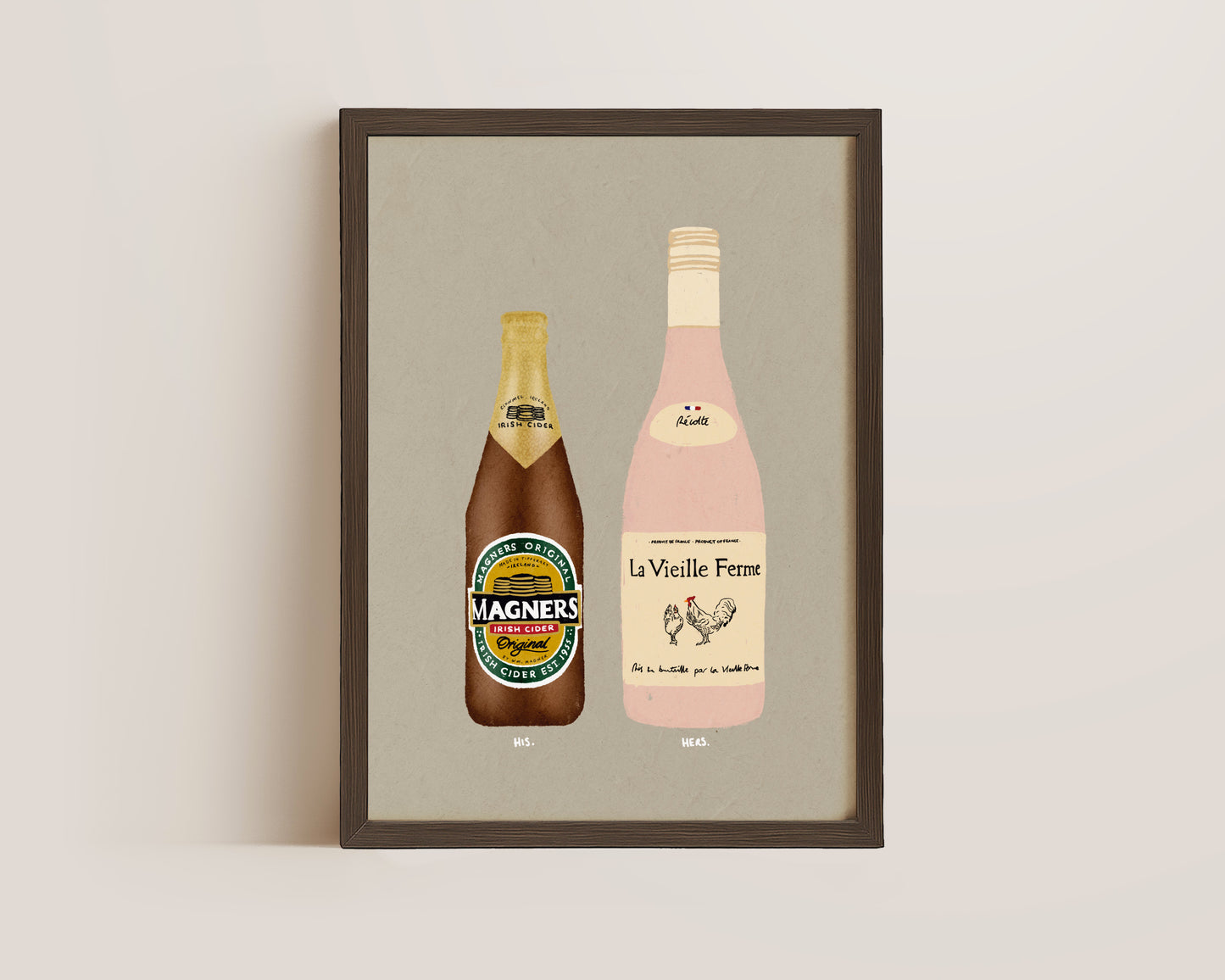 Magners & Chicken Wine Print