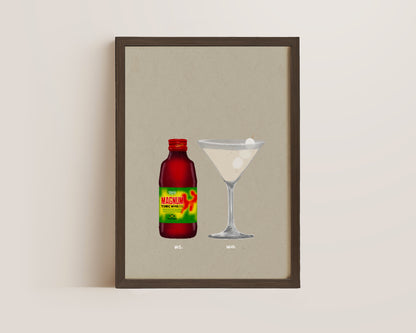 Magnum & Lychee Martini Print