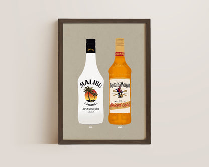 Malibu & Spiced Rum Print