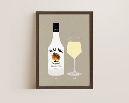 Malibu & White Wine Print