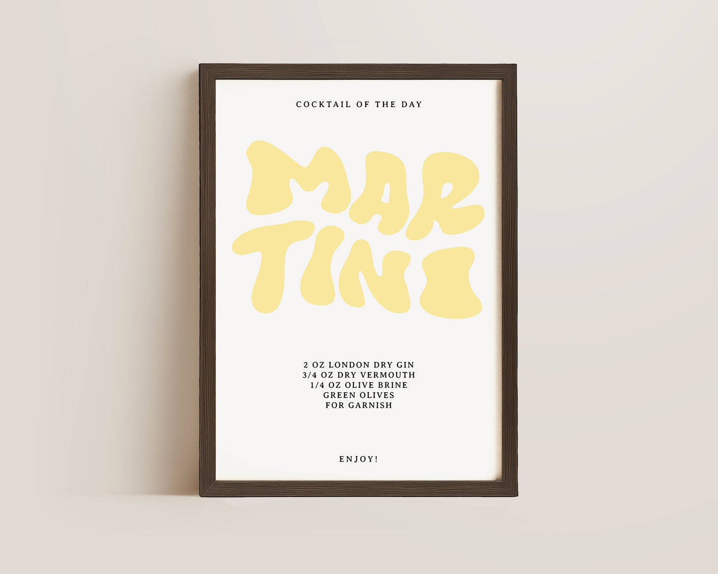 Martini Recipe Print
