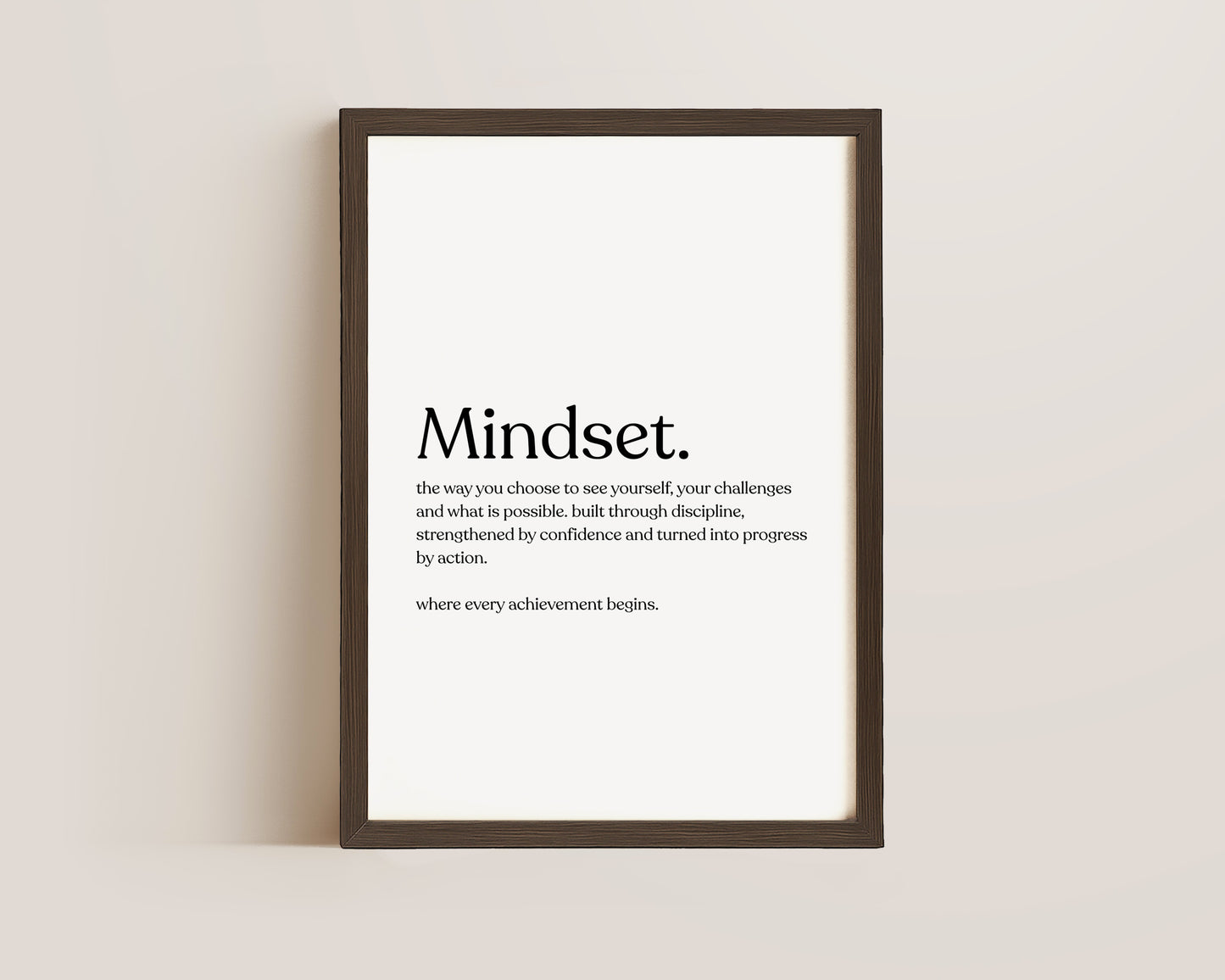 Mindset Definition Print