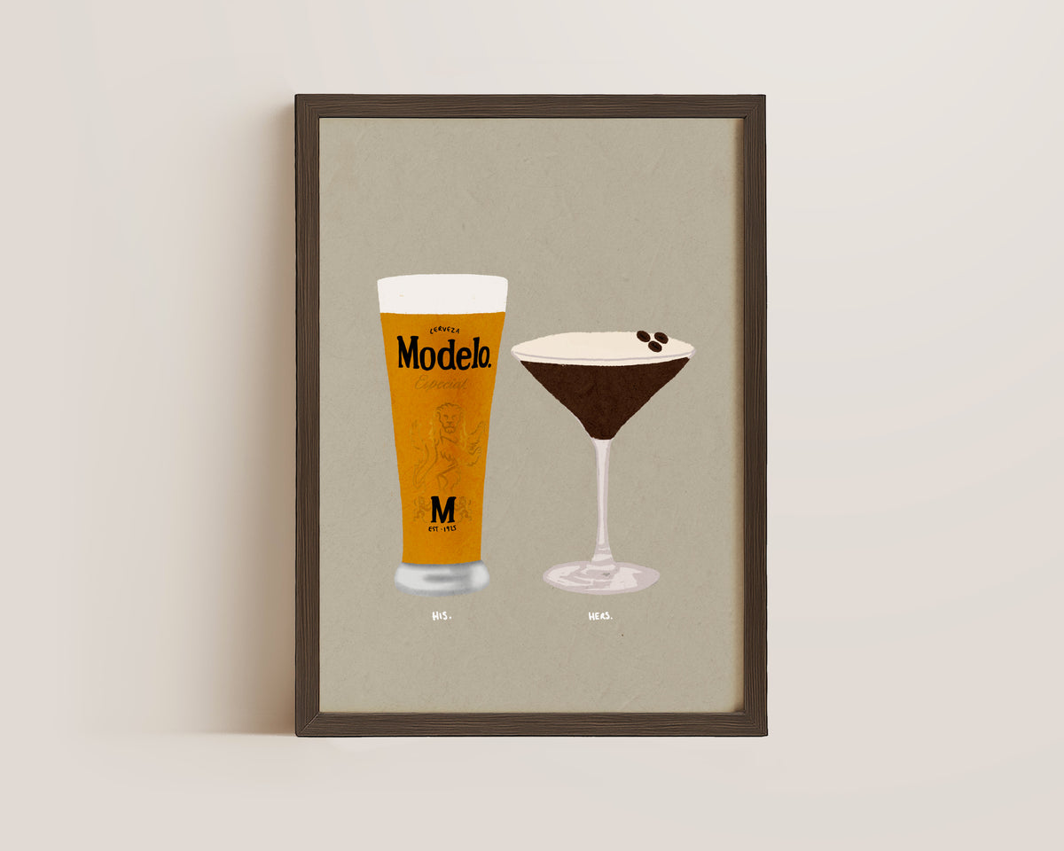 Modelo Pint & Espresso Martini Print