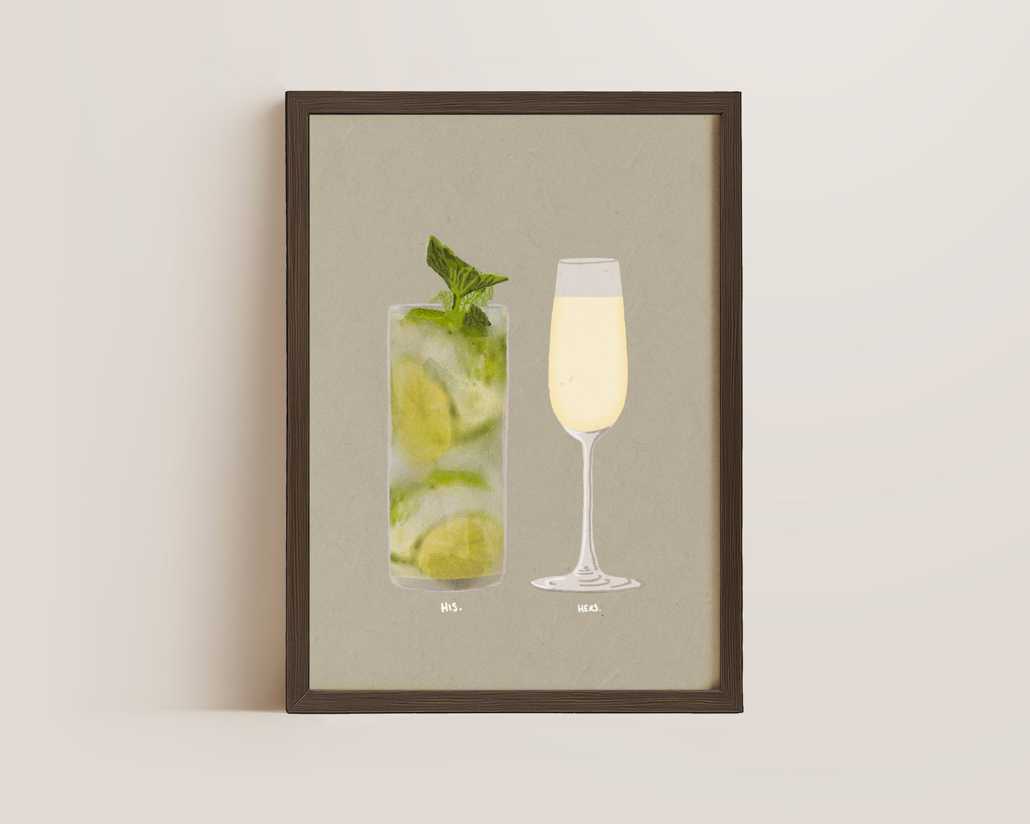 Mojito & Prosecco Glass Print
