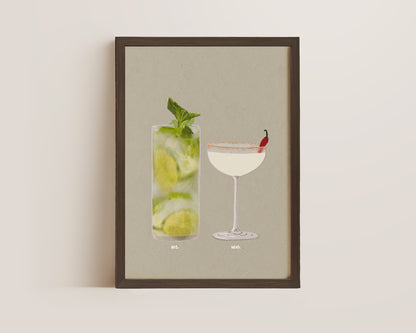 Mojito & Spicy Marg Print