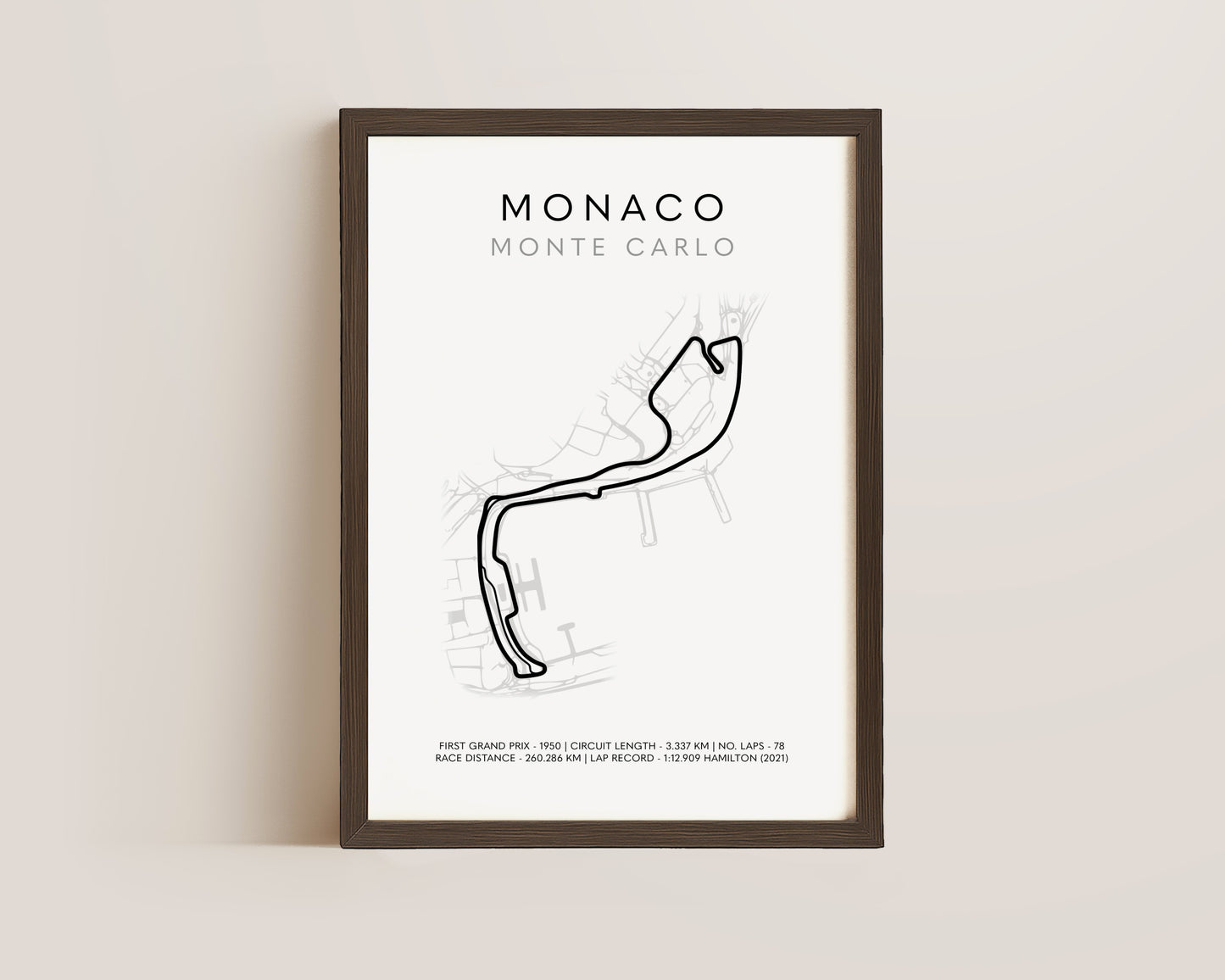 F1 Monaco Track Print