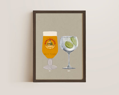 Moretti & Gin & Tonic Print