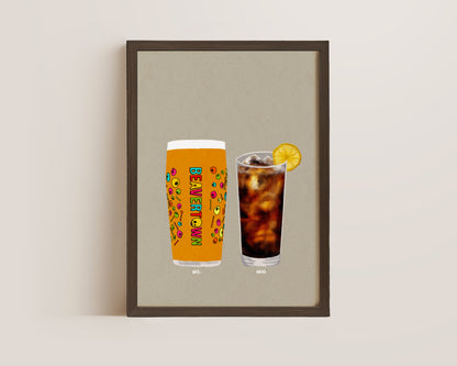 Neck Oil & Vodka Coke Print