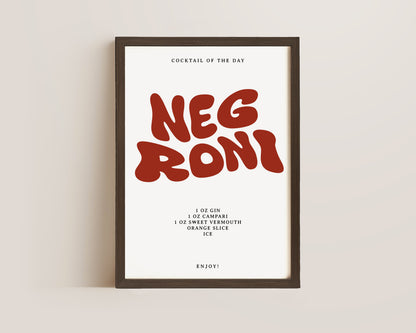 Negroni Recipe Print