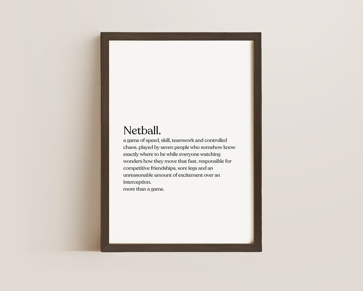 Netball Definition Print