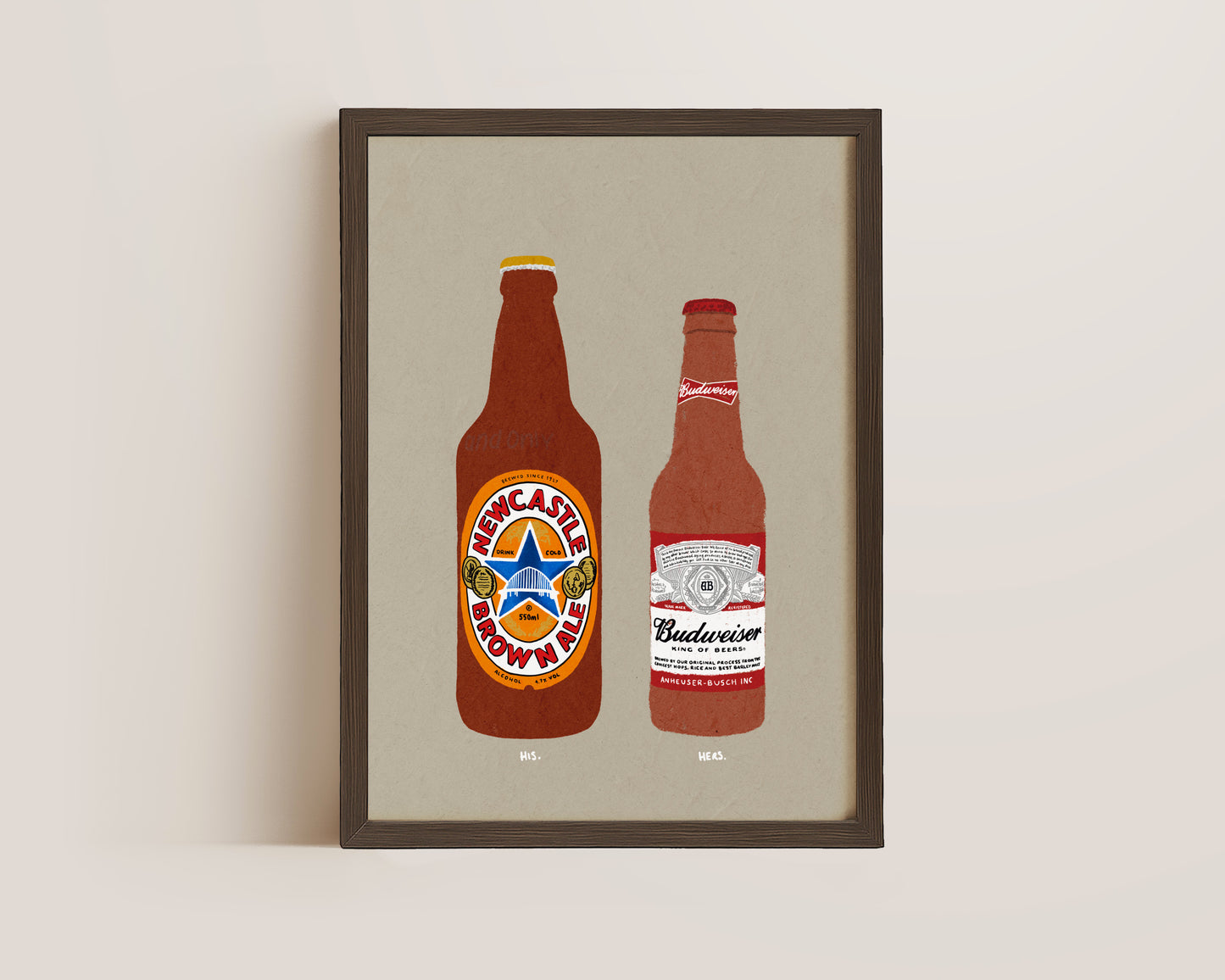 Newcastle Brown Ale & Budweiser Print