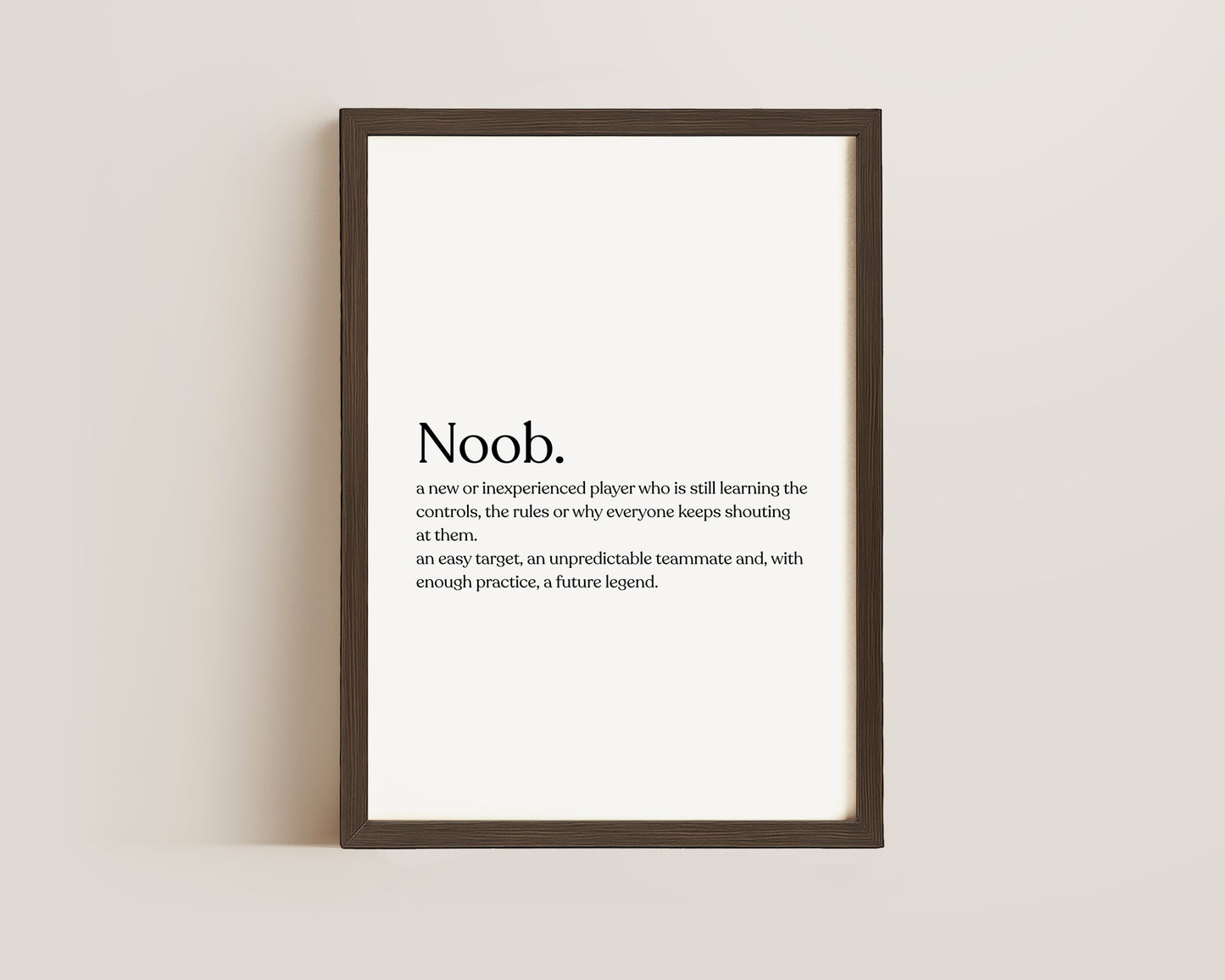 Noob Definition Print