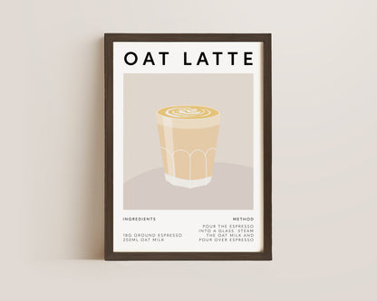 Oat Latte Coffee Recipe Print