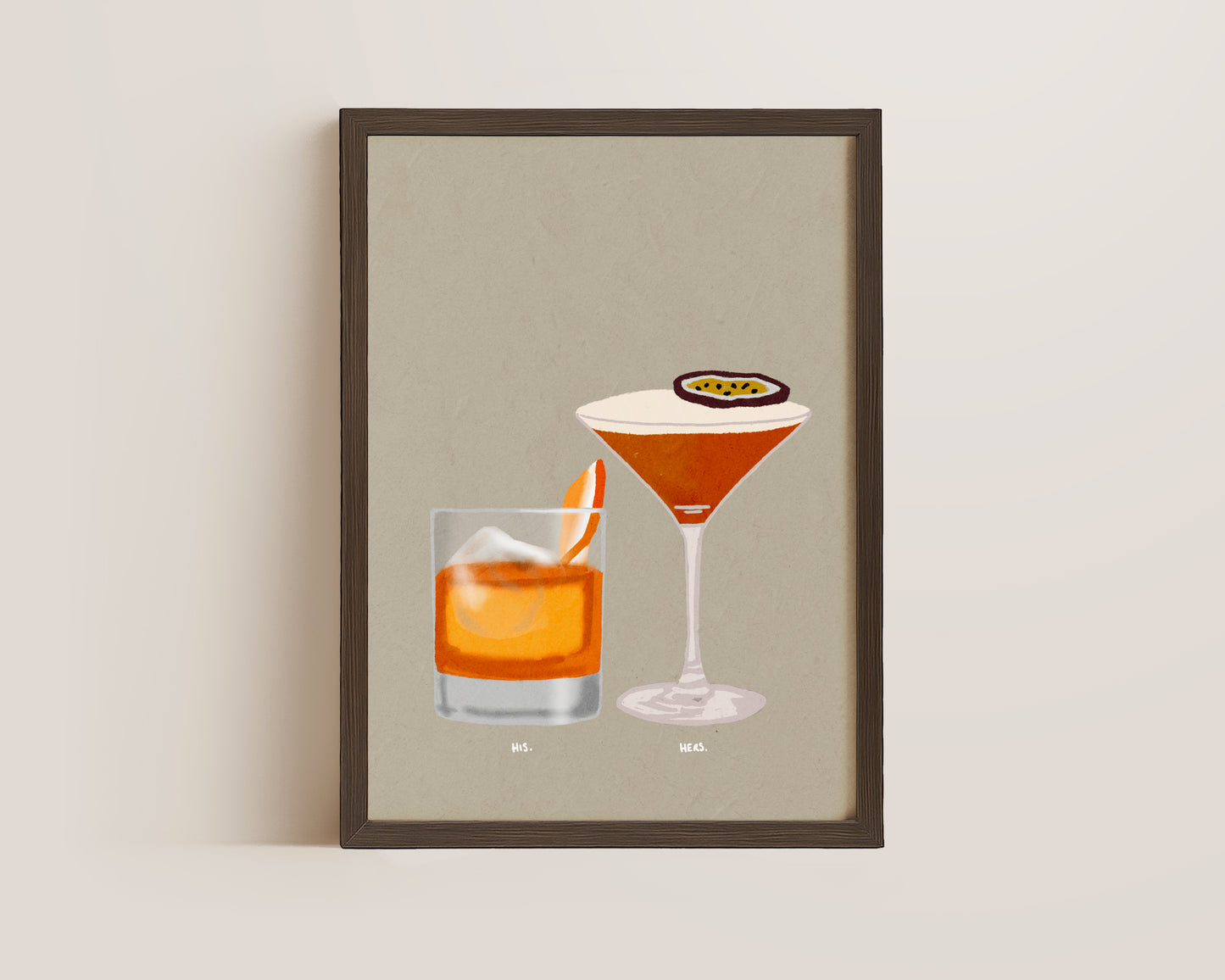 Old Fashioned & Pornstar Martini Print