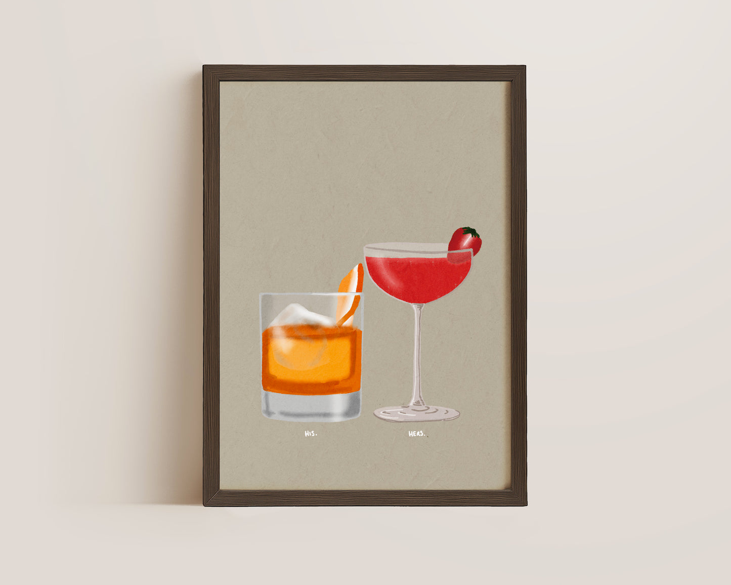 Old Fashioned & Strawberry Daiquiri Print