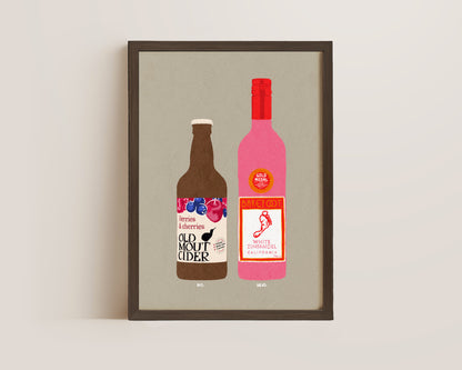 Old Mout Berries & Cherries & White Zinfandel Print