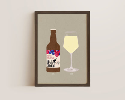 Old Mout Berries & Cherries & White Wine Print