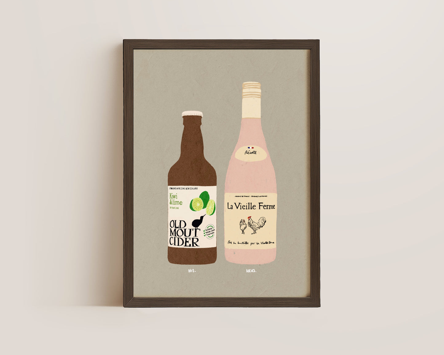 Old Mout Kiwi & Lime & Chicken Wine Print