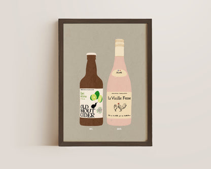 Old Mout Kiwi & Lime & Chicken Wine Print