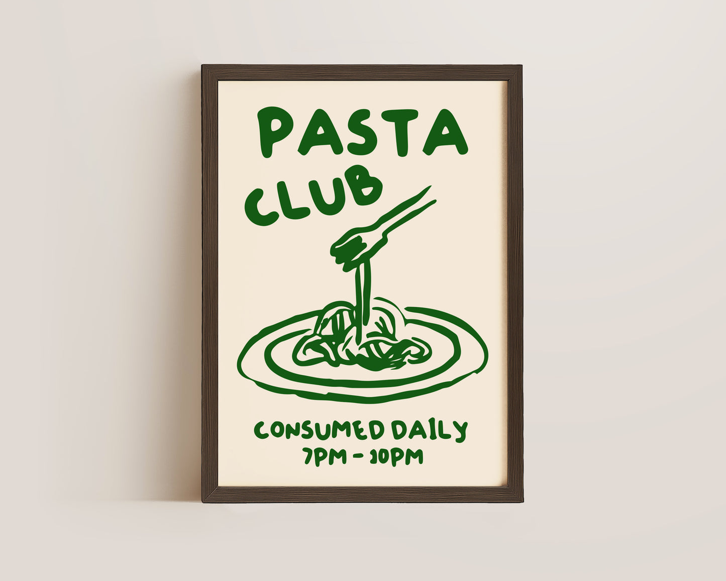 Pasta Club Print In Green