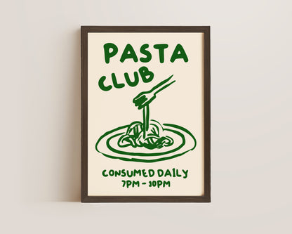 Pasta Club Print In Green